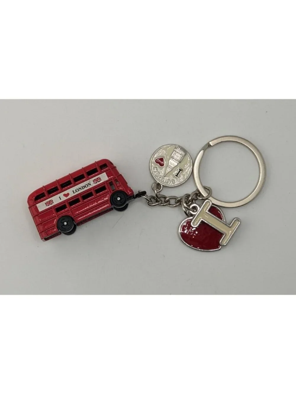 Travelcore London Souvenir Red Double Decker Bus Charm Keychain